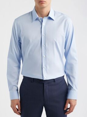 Nordstrom Rack Men's Light Blue Dress Shirt - Spread Collar